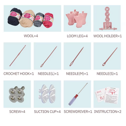 hand crank knitting machine circular loom DIY craft kit for hats scarves socks beginner knitting loom Advanced - 48 Needle Basic