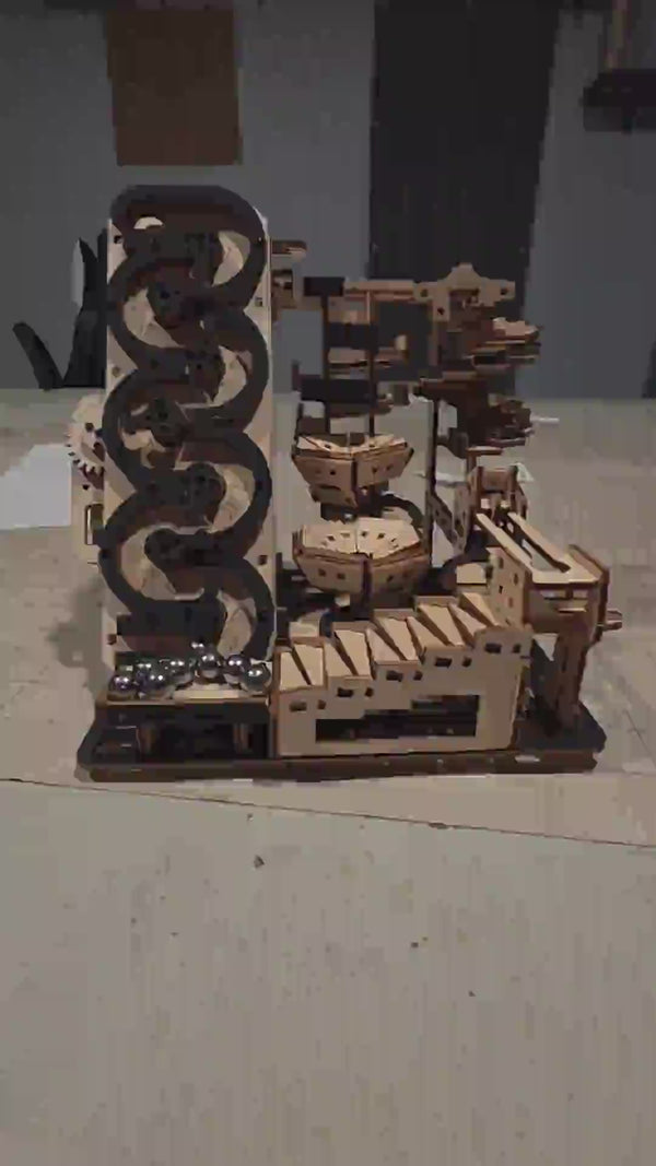 Electric Mechanical Marble Run 3D Wooden Puzzle Video Review Thumbnail