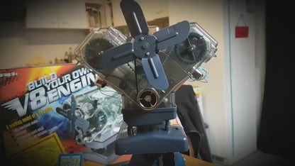 Puzzloria™ | DIY Mini V8 Engine Model Kit Working Miniature Motor