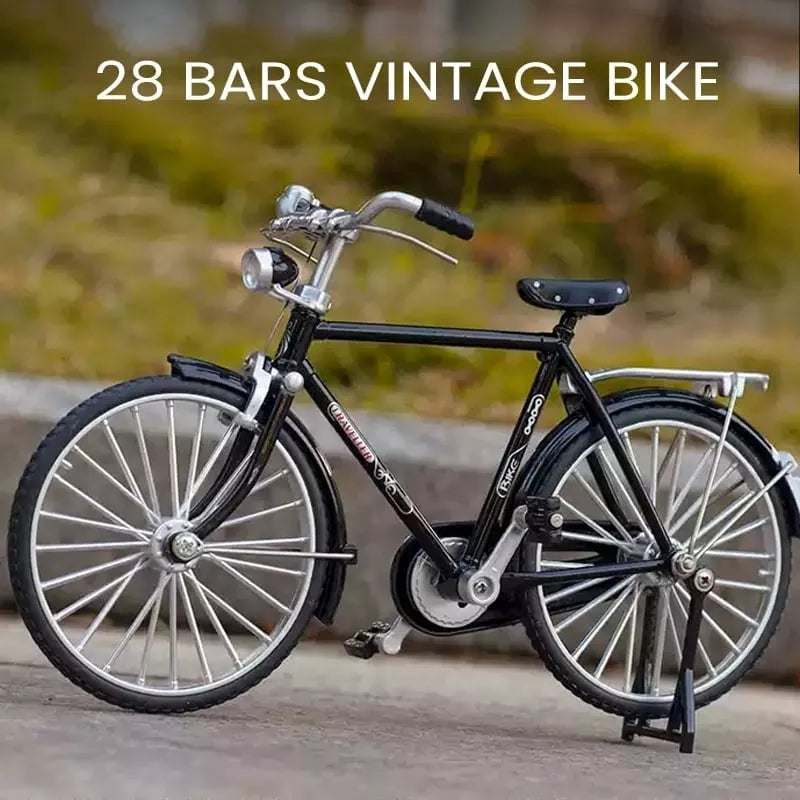 1:10 scale DIY retro bicycle model kit zinc alloy 51-piece assembly collectible by Puzzloria