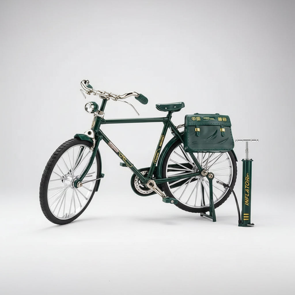 1:10 scale DIY retro bicycle model kit zinc alloy 51-piece assembly collectible by Puzzloria