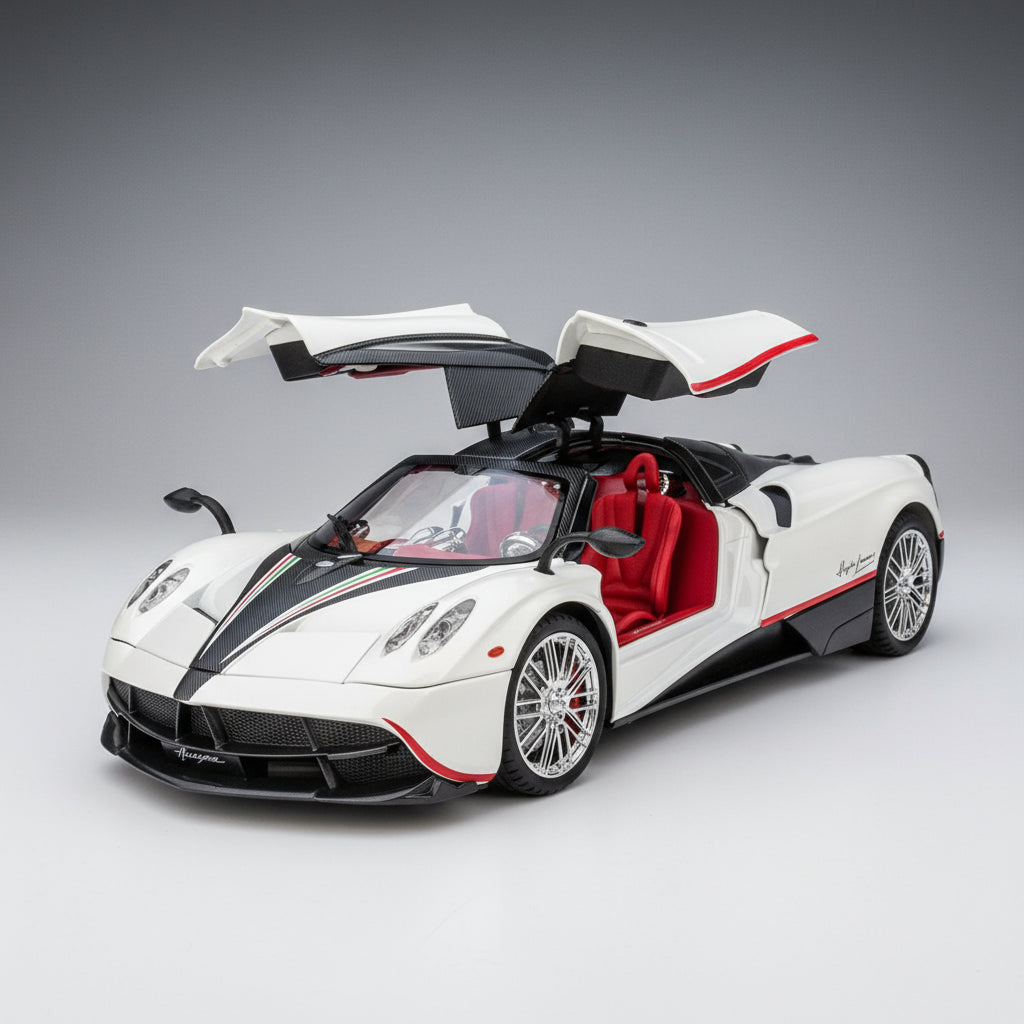 1:18 pagani huayra diecast model car alloy hypercar replica with light and sound for adult collectors and gift – Blue, Purple, White