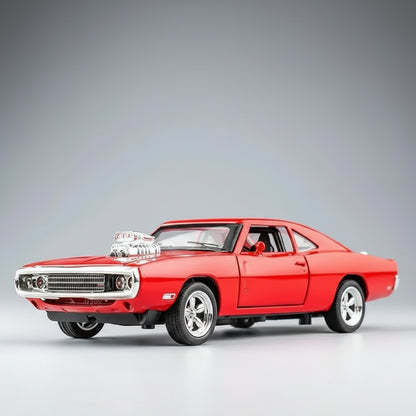 red 1970 charger diecast model with opening doors trunk hood and sculpted engine for muscle car fans red – Black, Blue, Red