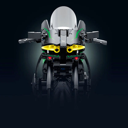 Green - 511 Pcs
1:8 scale green superbike motorcycle building block set technic sport bike model kit