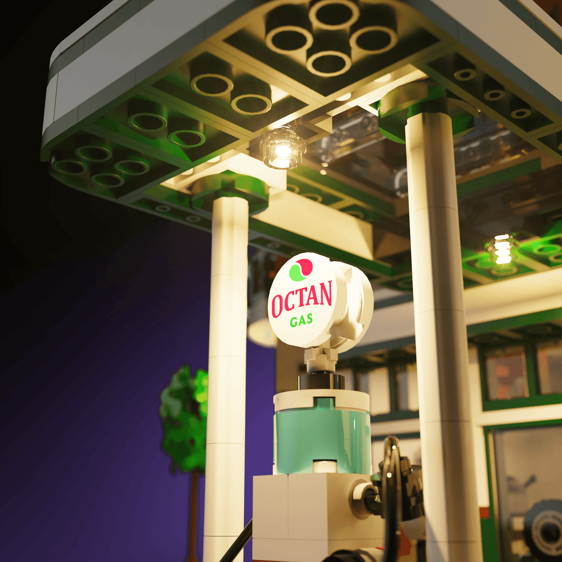 Puzzloria™ | Light Kit for LEGO® Corner Garage - Puzzloria