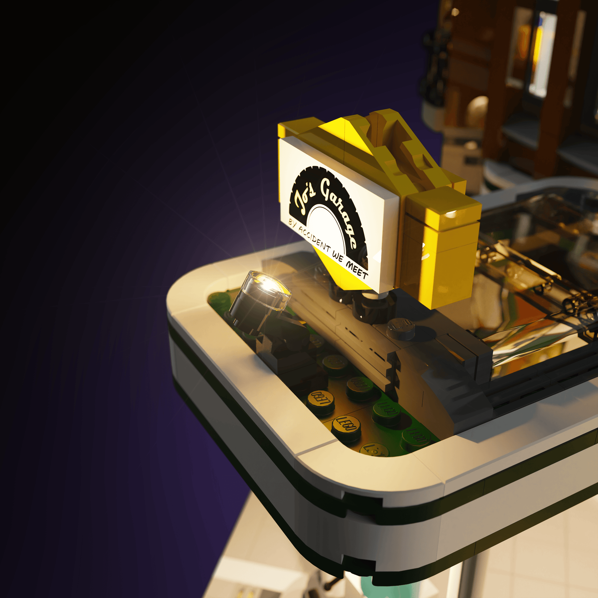 Puzzloria™ | Light Kit for LEGO® Corner Garage - Puzzloria