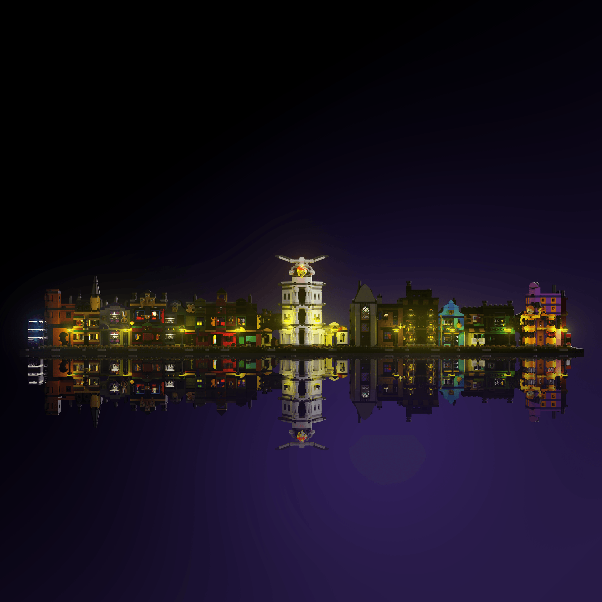 Puzzloria™ | Light Kit for LEGO® Harry Potter Diagon Alley Wizarding Shops - Puzzloria