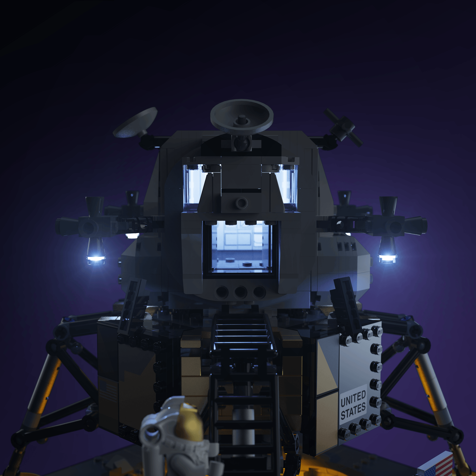 Puzzloria™ | Light Kit for LEGO® NASA Apollo 11 Lunar Lander - Puzzloria