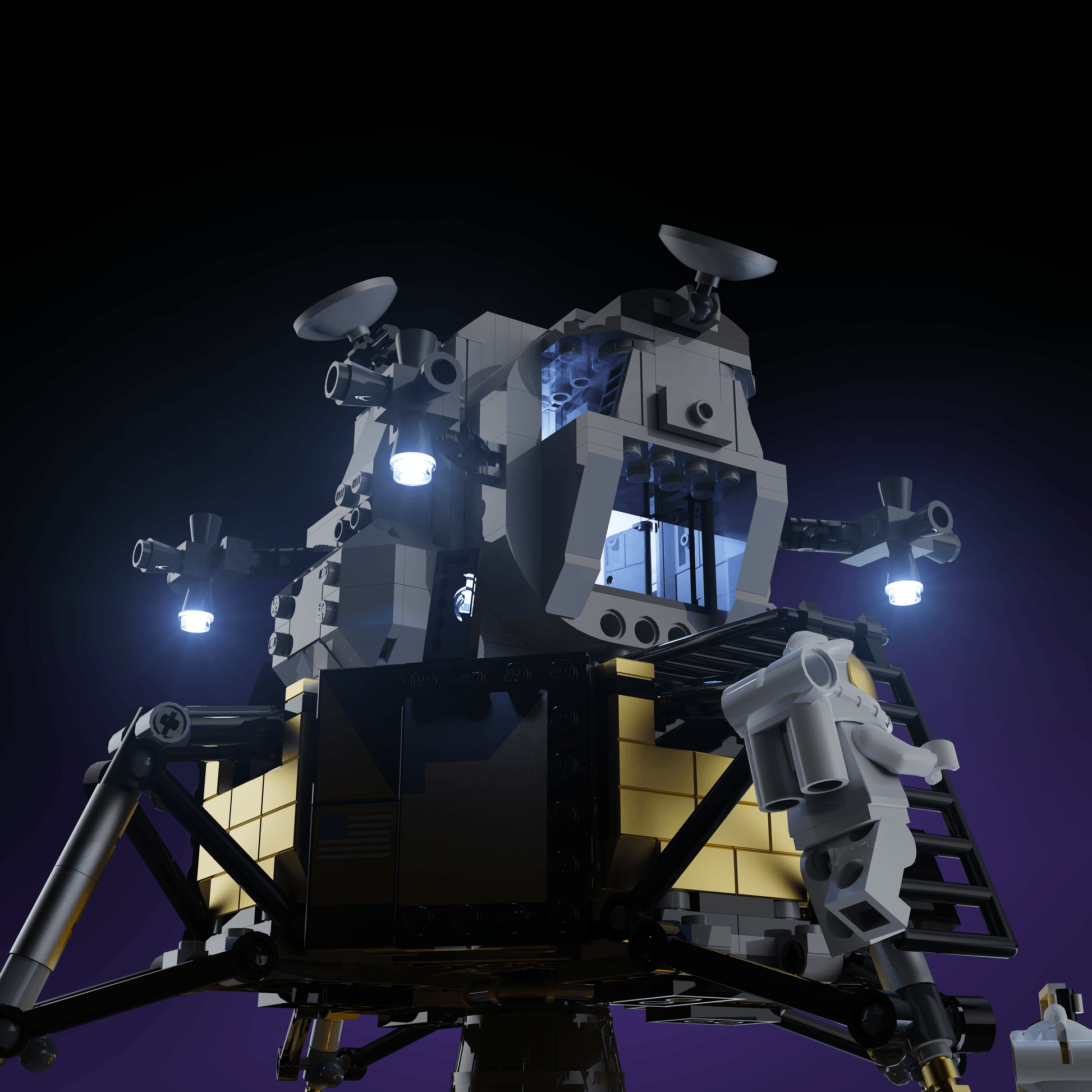 Puzzloria™ | Light Kit for LEGO® NASA Apollo 11 Lunar Lander - Puzzloria
