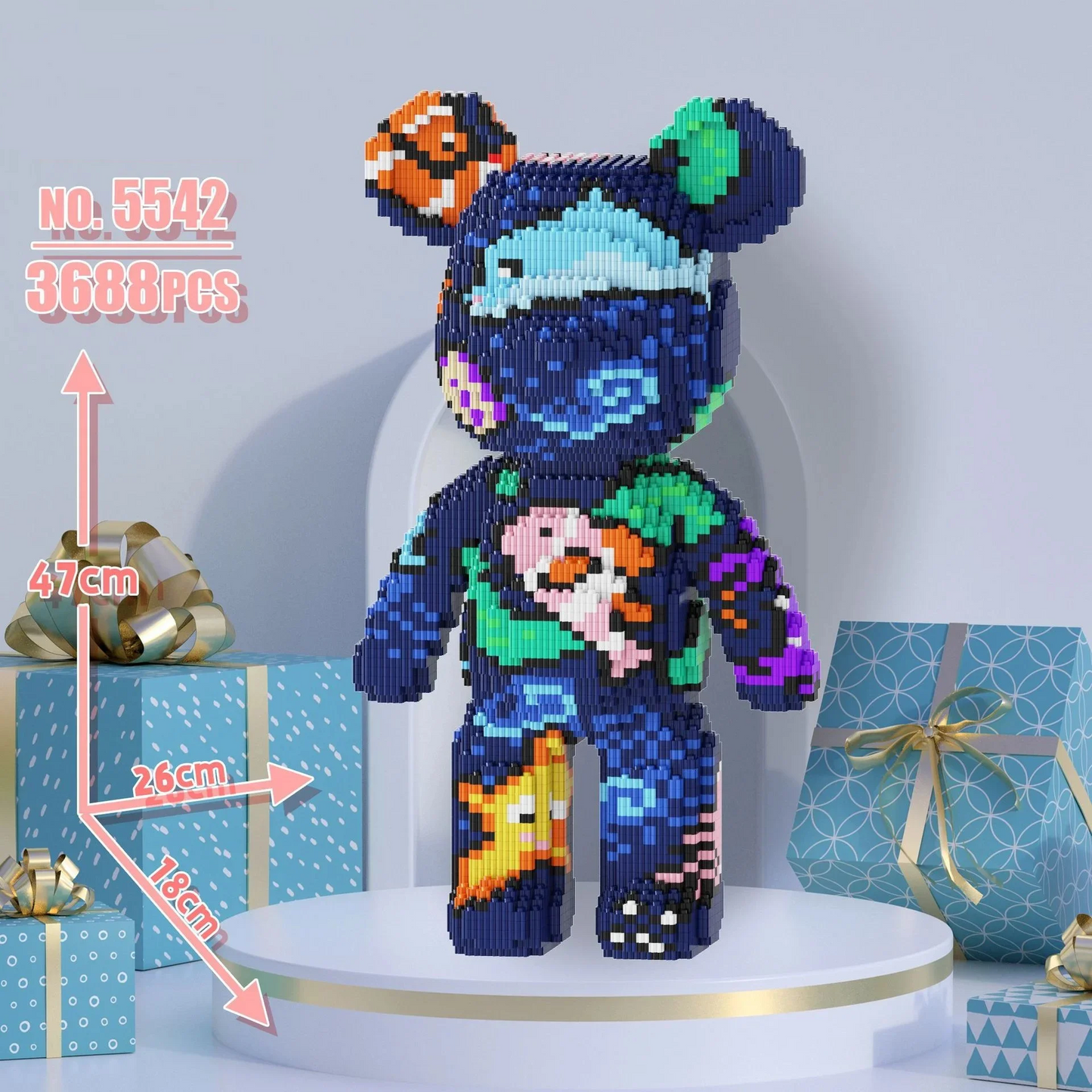 oversized bearbrick style micro brick sculpture 47cm tall display piece for shelf and bedroom home decor – 5542, 5541, 5536, 5537, 5538, 5539, 5540, 5543, 5544, 5554, 5546, 5545, 5547, 5548, 5549, 5550, 5551, 5552, 5553, 5555, 5556, 5557, 5558