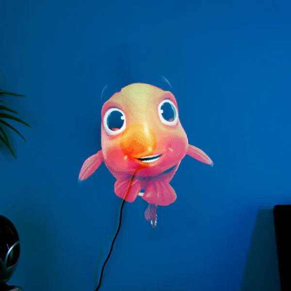 3D holographic fan WiFi LED projector displaying floating borderless holographic images for business advertising and retail displays