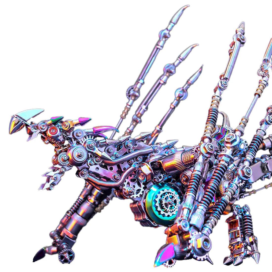 3d metal dragon puzzle model kit 1390 pieces stainless steel illuminated western dragon for adult builders