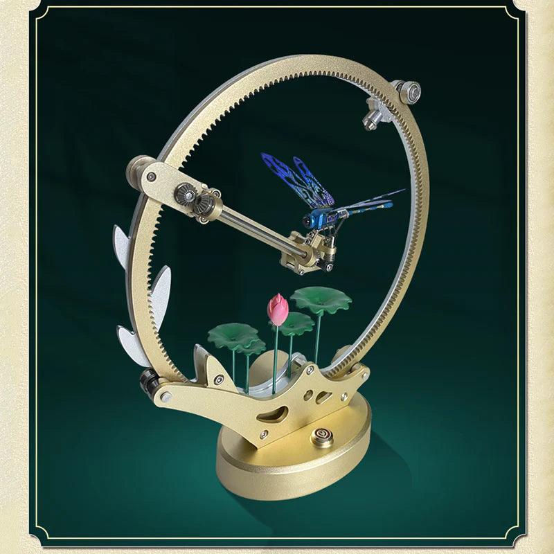 mechanical dragonfly metal model kit moving wings desk display for model builders collectible model, Dragonfly