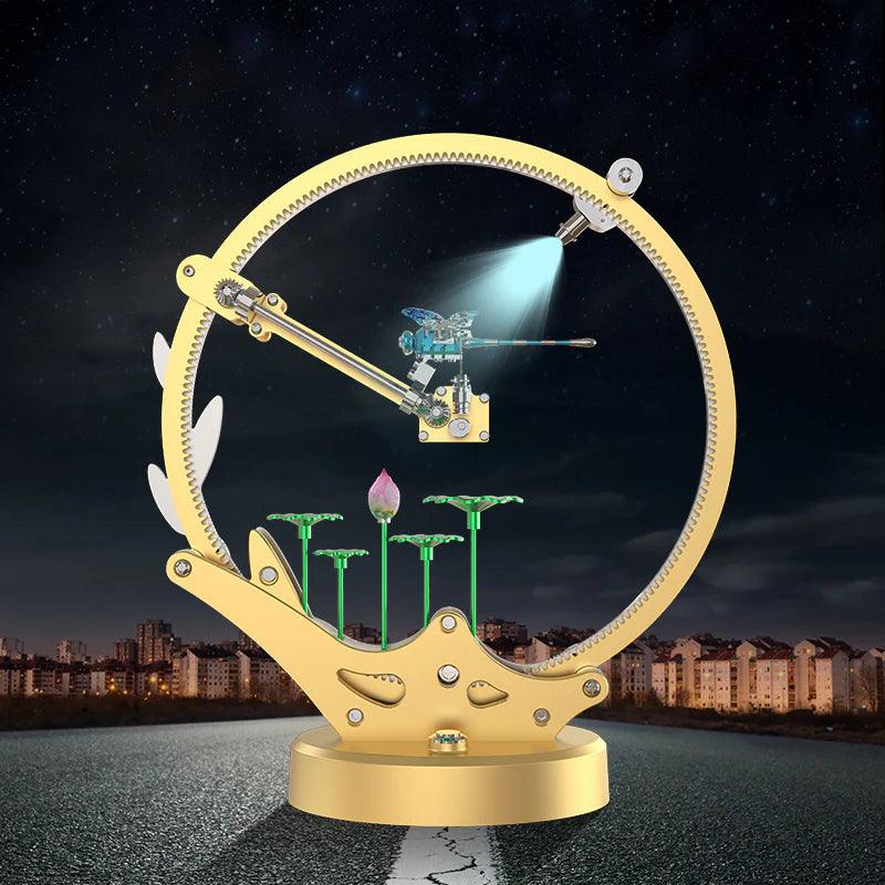3d metal mechanical dragonfly model kit with moving wings and spotlight LED for adults collectible model, Dragonfly