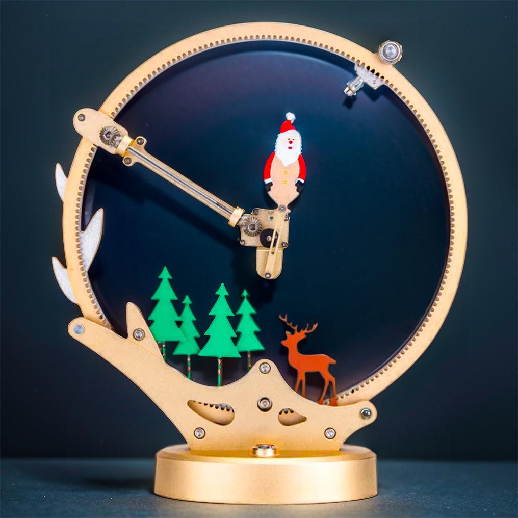metal santa claus model kit that moves christmas mechanical display with LED lighting for adults, Santa Claus