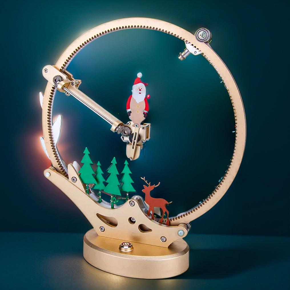 christmas metal model kit motorised santa display for a desk shelf or mantel gift collectible model, Santa Claus