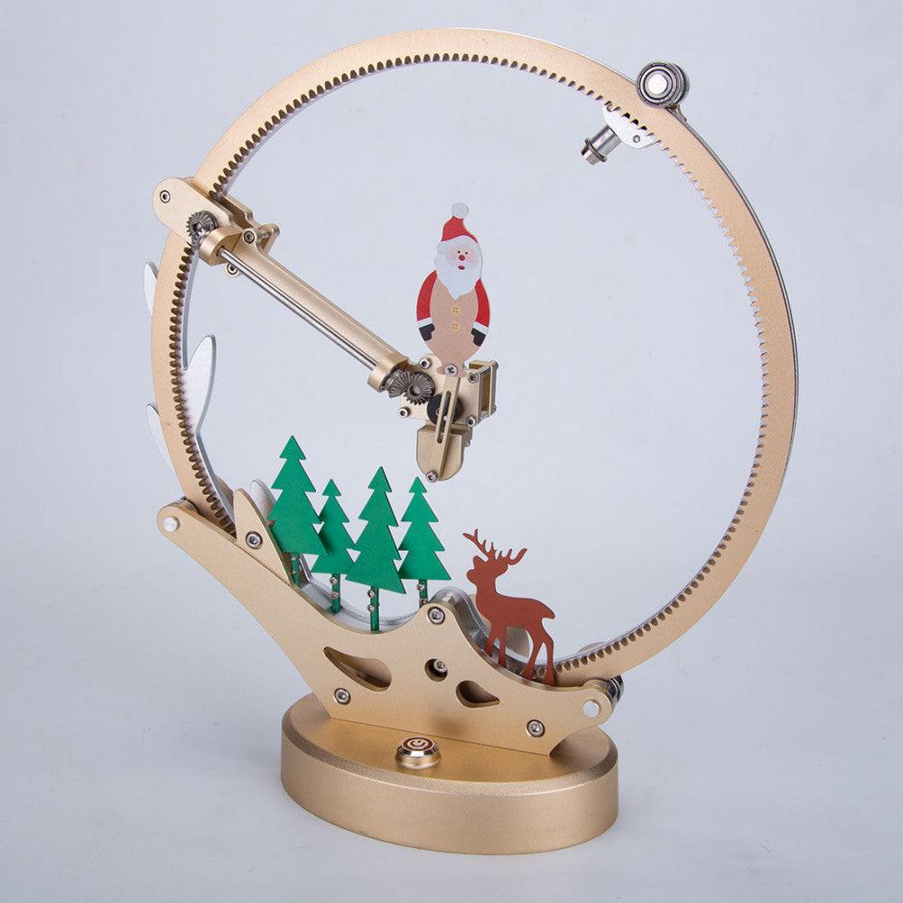motorised christmas display metal model kit gift boxed with assembly tools included for adults, Santa Claus