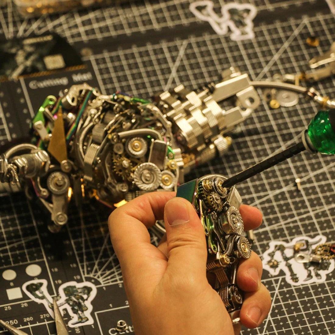 Puzzloria™ | DIY 3D Metal Mechanical Bull Animal Model Assembly Kit 1087Pcs - Puzzloria