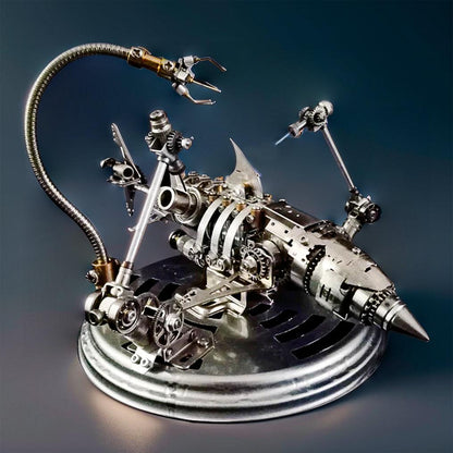 Puzzloria™ | DIY 3D Metal Mechanical Shark Puzzle Model Assembly Kit-209PCS - Puzzloria