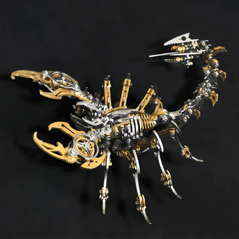 Golden black metal scorpion puzzle assembled 3D mechanical model adult DIY collector display – Golden Black
