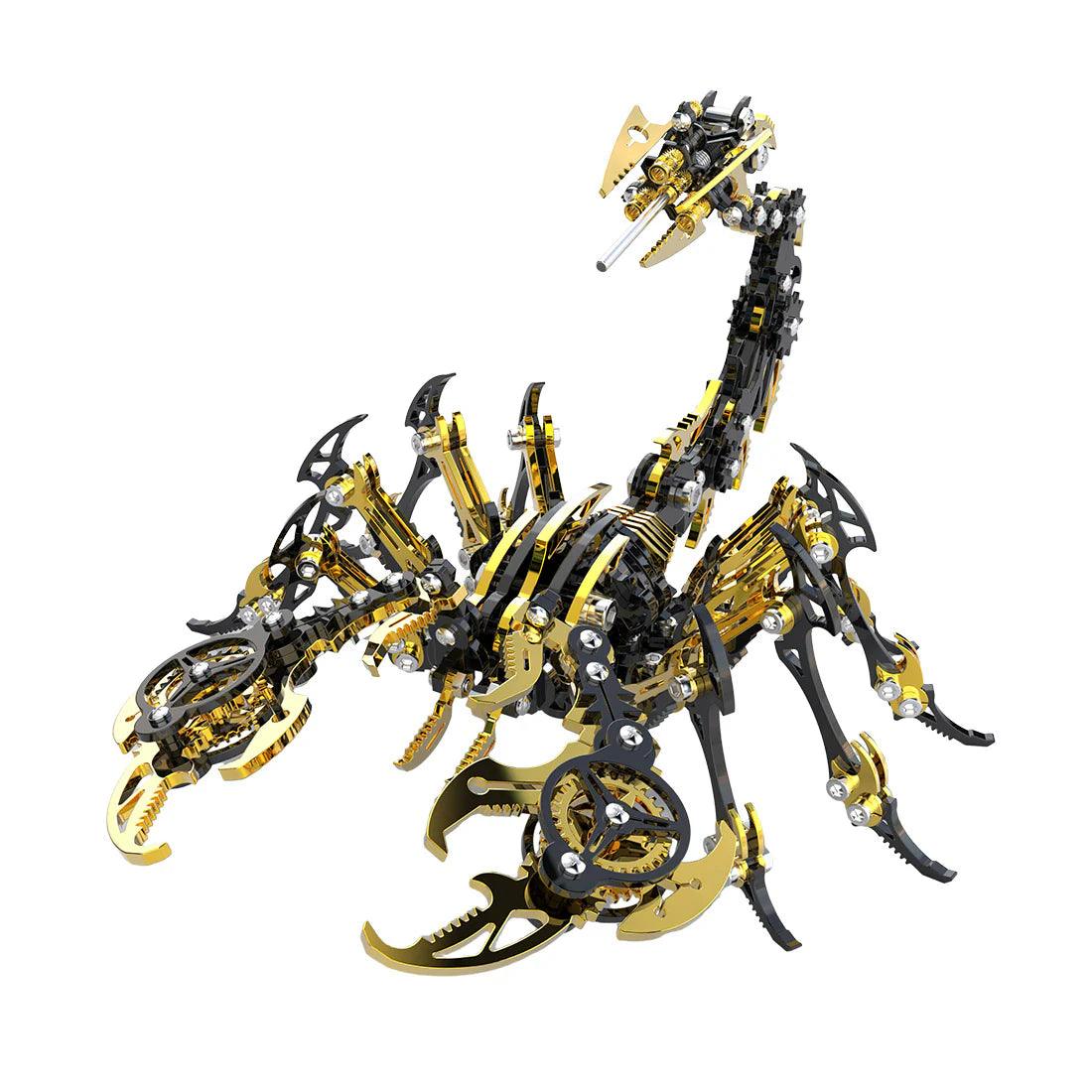 Golden black 3D metal scorpion king mechanical puzzle assembled adult intermediate DIY model kit – Golden Black