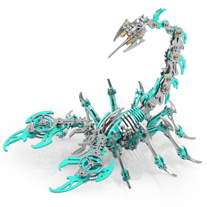 3D metal scorpion king puzzle green variant mechanical stainless steel DIY adult model kit display – Green
