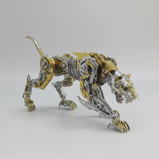 3d metal steampunk leopard puzzle 300 piece mechanical animal model kit for adult builders and collectors
