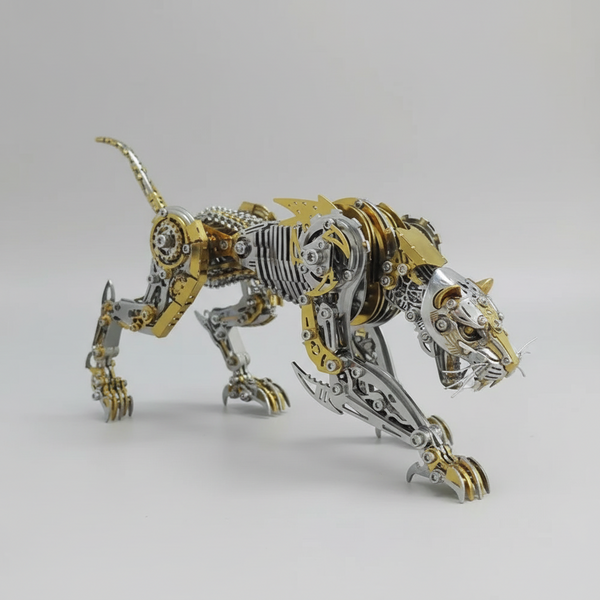 その他 Steampunk  Leopard 3D Metal Steampunk Leopard Puzzle Mechanical Animal Model Kit for