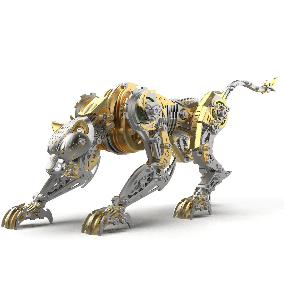 300+ piece metal model kit with dual-tone gold and silver finish intermediate diy build for hobbyists