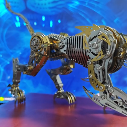 300+ piece metal model kit with dual-tone gold and silver finish intermediate diy build for hobbyists
