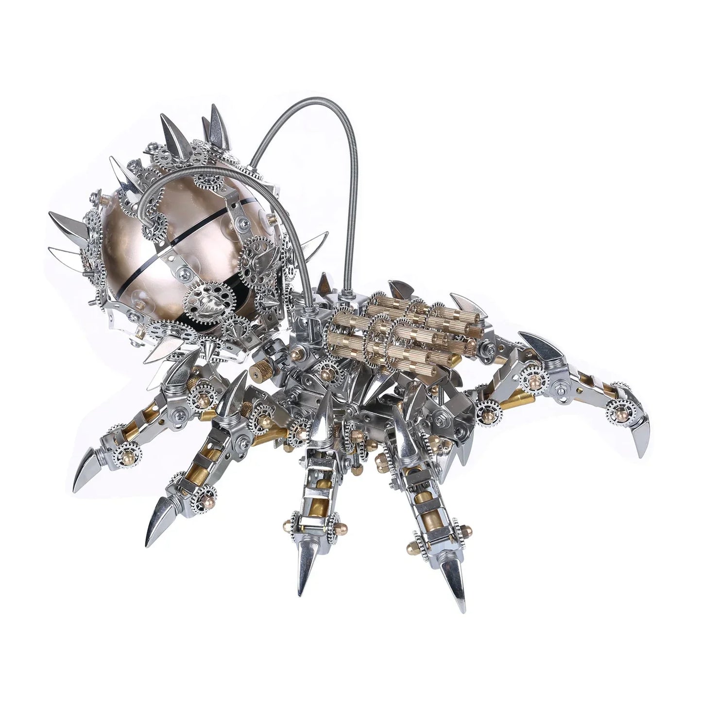 assembled metal tarantula with spherical speaker head, 3d puzzle model kit for shelf and desk display Tarantula