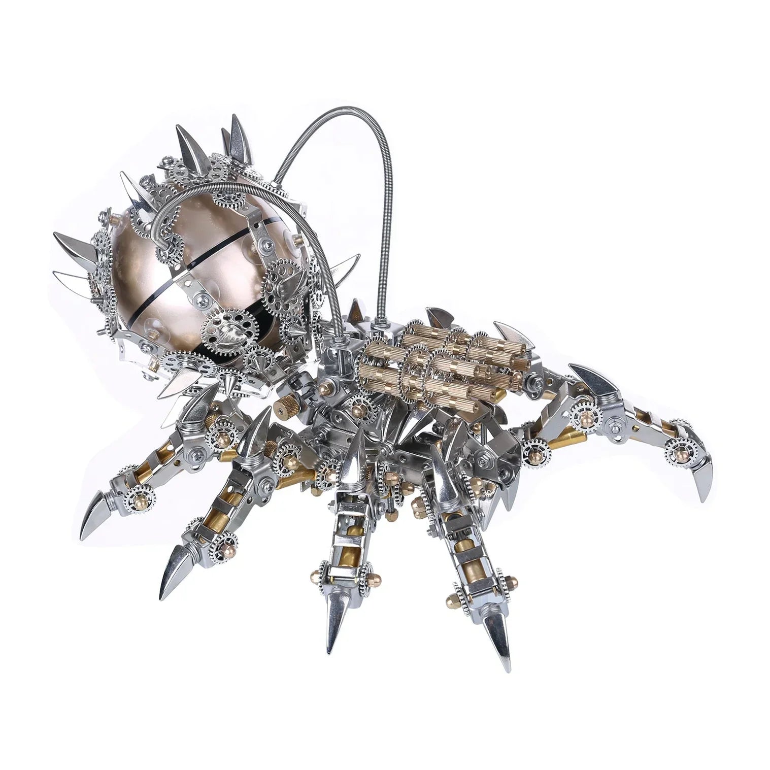 assembled metal tarantula with spherical speaker head, 3d puzzle model kit for shelf and desk display Tarantula