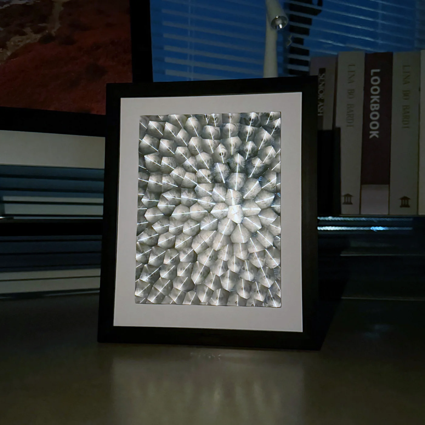 3d metal sculpture geometric cnc machined aluminum frame architectural wall decoration living room study