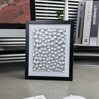 3d metal sculpture geometric cnc machined aluminum frame architectural wall decoration living room study decor gift