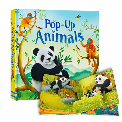 pop-up animal book for kids ages 3 to 6 with hardcover panda and jungle scenes for preschool bedtime reading and birthday gift – Animals