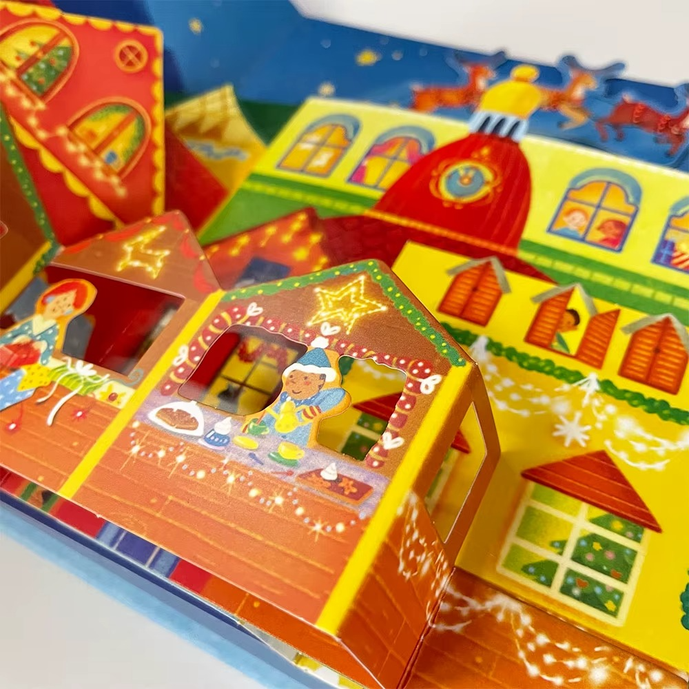 pop-up castle scene from kids hardcover fairy-tale storybook with paper-craft palace pop-ups for ages 3 to 6 – Dinosaurs, Nature, Butterflies, Cinderella, Garden, Jungle, Sleeping Beauty, Seasons, Snow White, Three Little Pigs, Animals, Space, Christmas, London