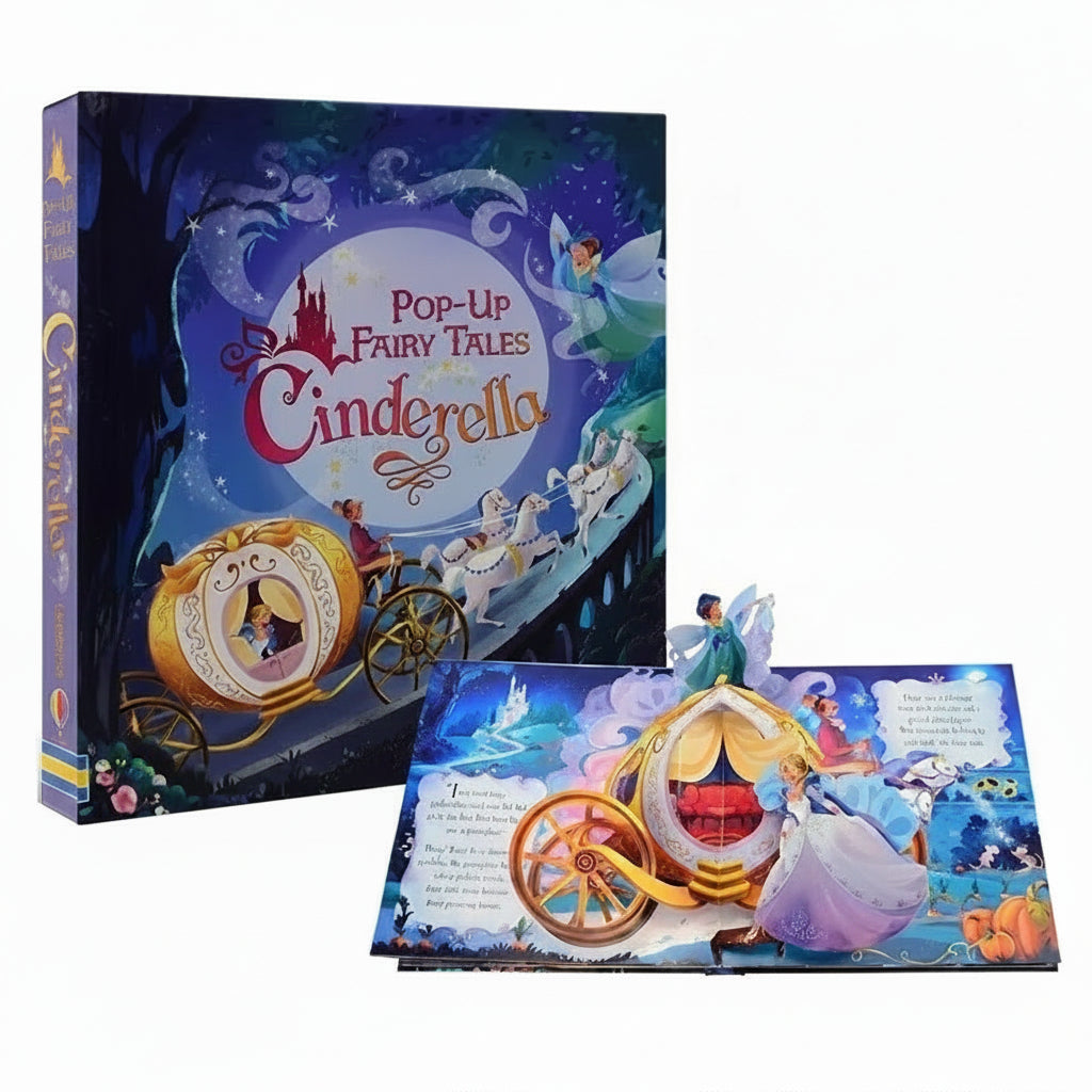 pop-up Cinderella fairy tale book for kids ages 3 to 6 with hardcover ballroom scenes for preschool bedtime reading gift – Cinderella