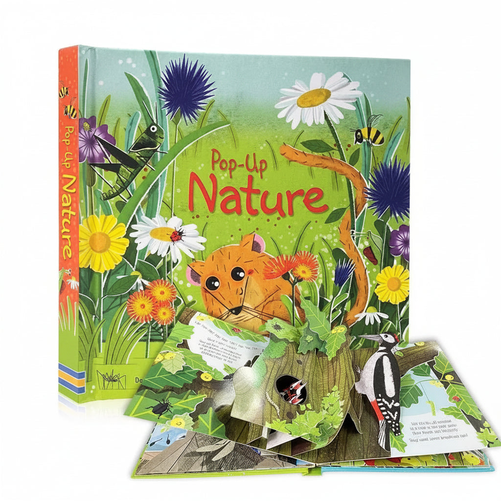 3D pop-up nature book for kids ages 3 to 6 with hardcover meadow and bee pop-up scenes for preschool bedtime reading gift – Nature