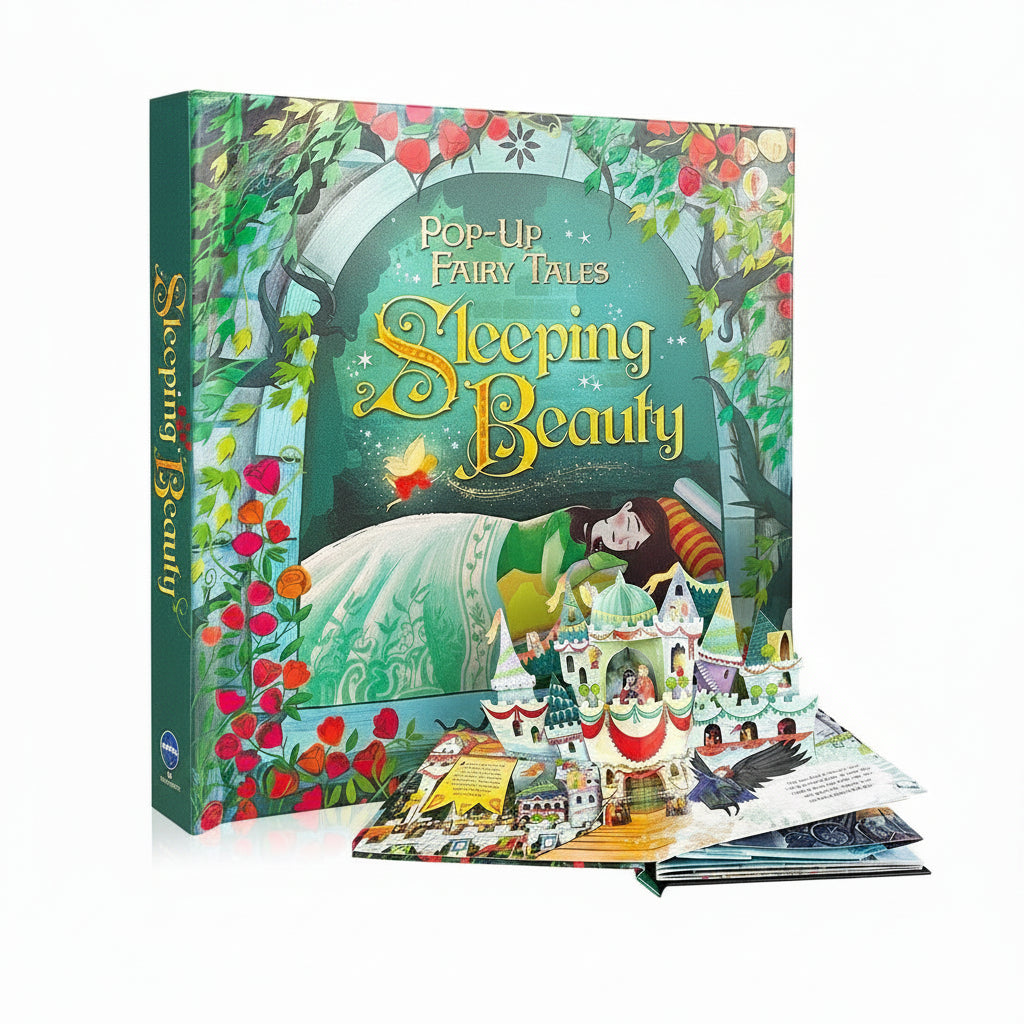 pop-up Sleeping Beauty book for kids ages 3 to 6 with hardcover fairy-tale castle scenes for preschool bedtime reading – Sleeping Beauty