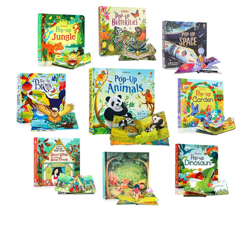 3D pop-up storybook collection for kids ages 3 to 6 with hardcover fairy tale, animal and adventure pop-up books for preschool gifting – Dinosaurs, Nature, Butterflies, Cinderella, Garden, Jungle, Sleeping Beauty, Seasons, Snow White, Three Little Pigs, Animals, Space, Christmas, London