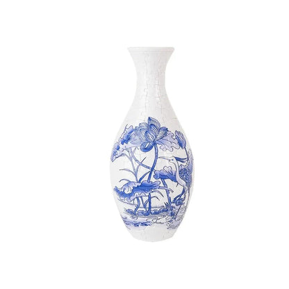 crane 3d puzzle flower vase blue cranes lotus pattern 160 piece DIY vase kit decorative home decor gift for mom — White, Blue, Crane, Pinecone, Peony, Deep Blue, Yellow Flower, Sunflower, Boat, Orchid, Starry Night, Plum Blossom, Panda, Bird, Blue Flower