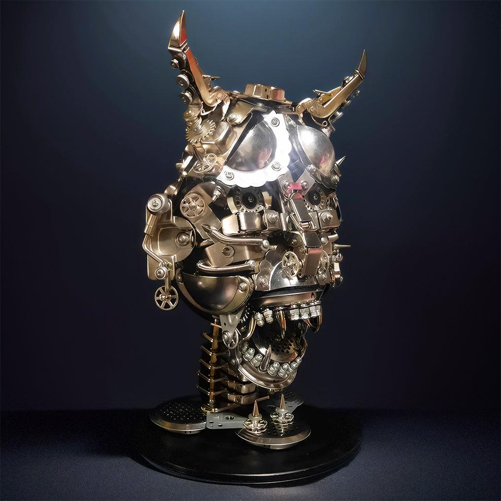 Puzzloria™ | DIY 3D Mechanical Punk Hannya Japanese Ghast Mask Metal Puzzles Assembly Model - Puzzloria
