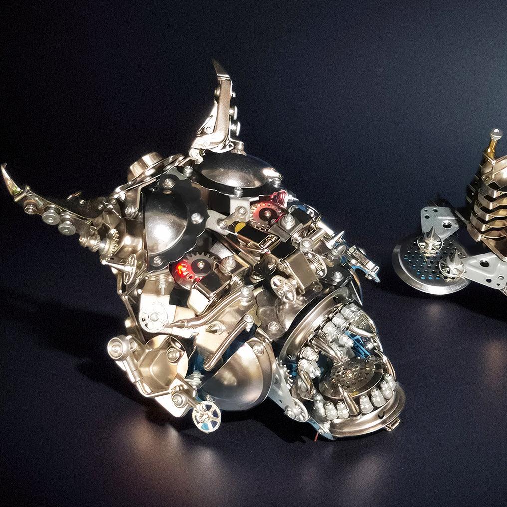Puzzloria™ | DIY 3D Mechanical Punk Hannya Japanese Ghast Mask Metal Puzzles Assembly Model - Puzzloria