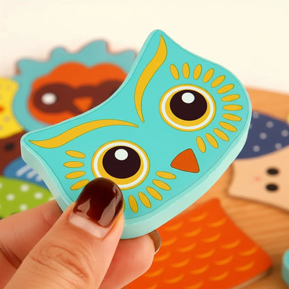 wooden owl puzzle close-up toddler 3D chunky scale handheld montessori jigsaw learning toy – Owl Branch
