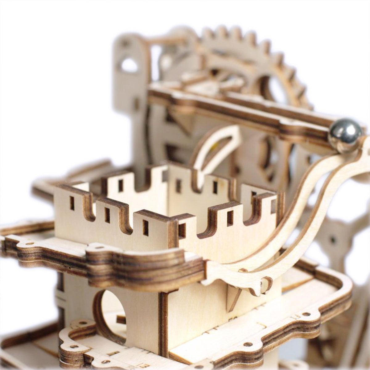 Puzzloria™ | Fortress Marble Cascader - 3D Wooden Puzzle - Puzzloria
