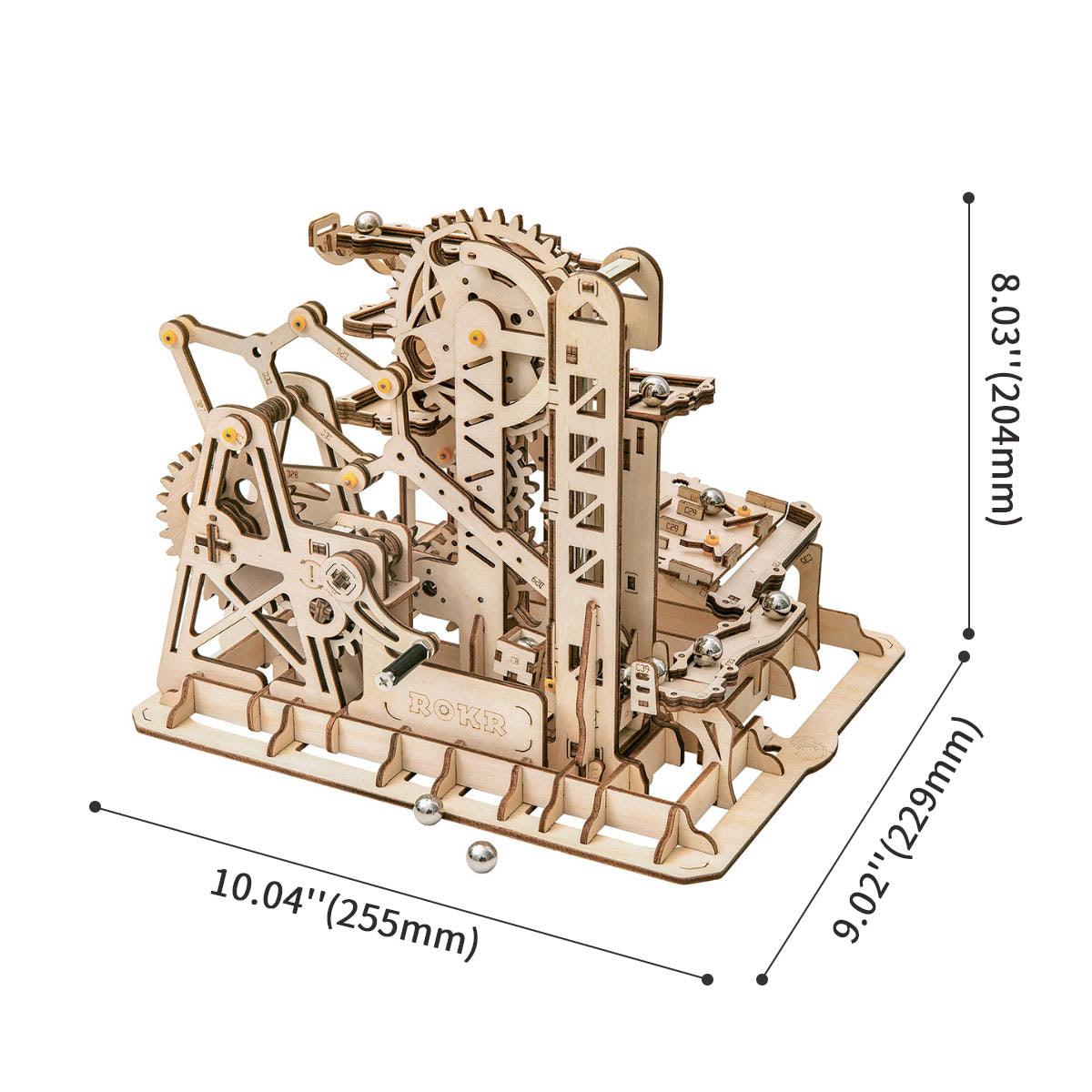 Puzzloria™ | Fortress Marble Cascader - 3D Wooden Puzzle - Puzzloria