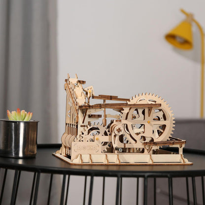 Puzzloria™ | Funnel Parkour - 3D Wooden Puzzle Marbel Run - Puzzloria