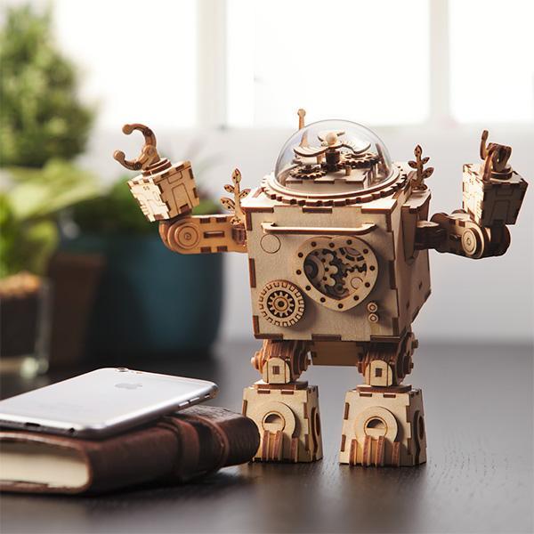 Puzzloria™ | Orpheus Illuminator - Steampunk Music Box with Light - Puzzloria
