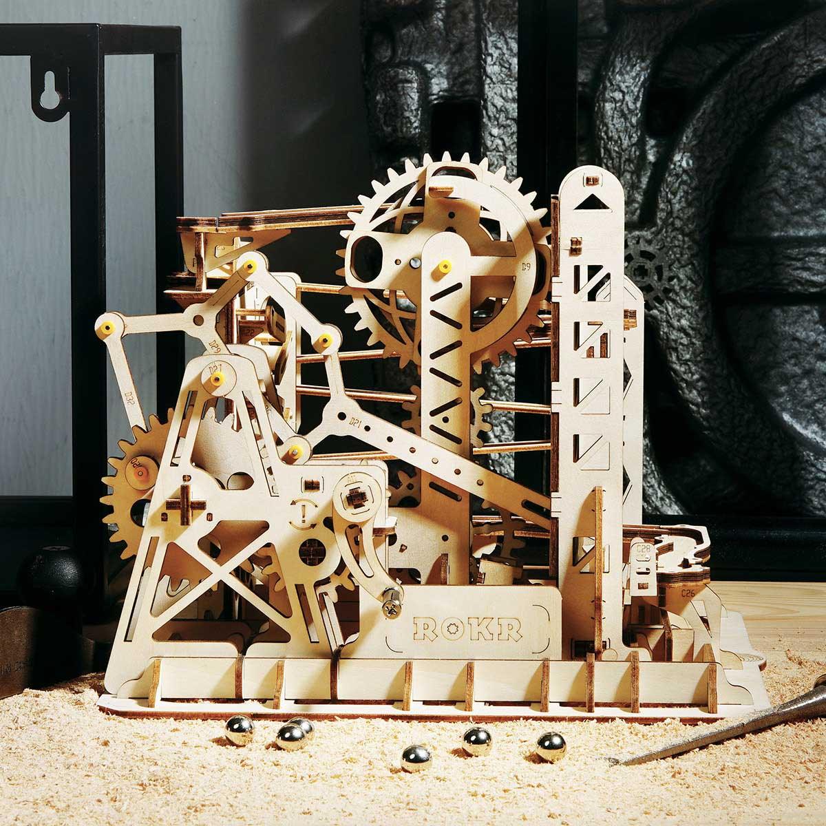 Puzzloria™ | Swingback Explorer - 3D Wooden Puzzle Marbel Run - Puzzloria
