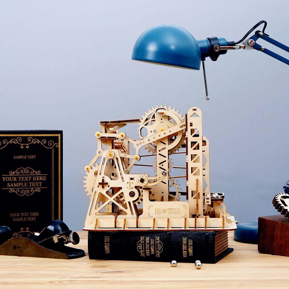 Puzzloria™ | Swingback Explorer - 3D Wooden Puzzle Marbel Run - Puzzloria